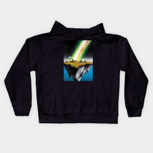 Flying Island Outer Space Kids Hoodie